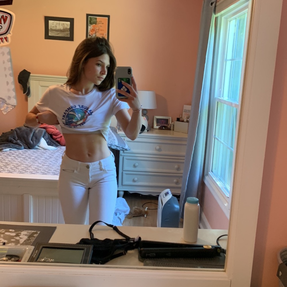 White American Eagle Low-rise Skinny Jeans